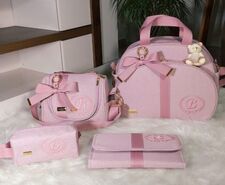 Conjunto Bolsas Maternidade Rosa no Brasil para Osaka, Japão